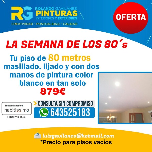 Pintura piso 80 metros