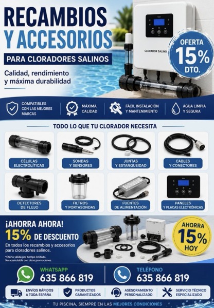 Recambios de células, focos, filtros a precios increíbles