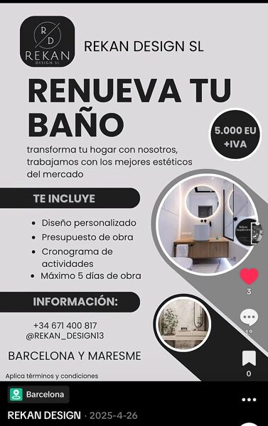 REFORMA TU BAÑO ESTE MES