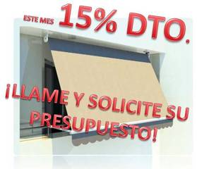 15% DESCUENTO EN TOLDOS INSTALACIÓN INCLUIDA