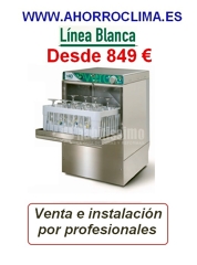 Oferta venta lavavasos  y lavaplatos  industrial económico gama verde Línea Blanca desde 849 €