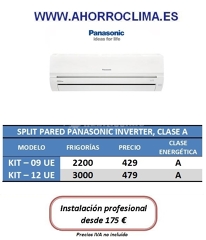Oferta Aire Acondicionado Split Inverter Panasonic Clase A Desde 429 €