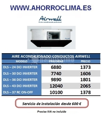 Oferta Aire Acondicionado Conductos Airwell Inverter Dls Dci Desde 1373 €