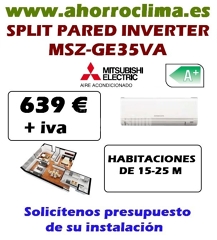 Oferta Split Inverter Mitsubishi Electric Msz-ge35va 639 €+ IVA