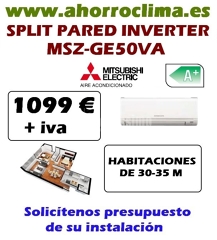Oferta Split Inverter Mitsubishi Electric Msz-ge50va 1099 € + IVA