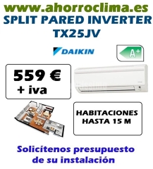 Oferta Split Pared Daikin Tx25jv Inverter. Venta E Instalacion.