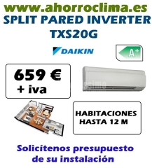 Oferta Aire Acondicionado Split Inverter Daikin Txs20g 659 € + IVA