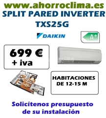 Oferta Split Pared Inverter Txs25g Daikin 699 € + IVA