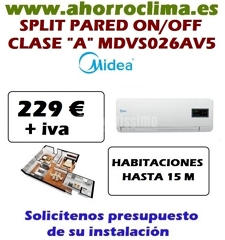 Oferta Split On Off Midea Mdvs026av5 Clase A 229 € + IVA