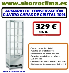 Oferta Armario Expositor 4 Caras De Cristal Expovisión 98 329 € + IVA