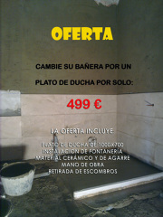 CAMBIE SU BAÑERA POR UN PLATO DE DUCHA POR SOLO 499€
