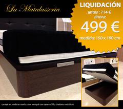 Canapé abatible en liquidación.