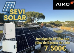Instalacion de 6kw con 10ke de bateria para residencial