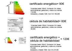 oferta certificado energético + cédula de habitabilidad