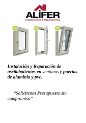 Oscilobartientes en ventanas de aluminio y pvc