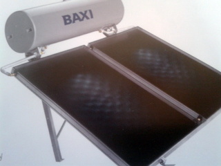 Placa solar para agua caliente