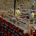 Construccion de cajon incado y muro de empuje