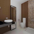 baño marrón