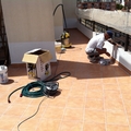 REHABILITACION DE TERRAZA CON MATERIAL IMPERMEABLE TRANSPARENTE Y TRANSITABLE