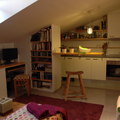 Vista de la cocina abuhardillada.