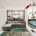 Zona estar y habitación