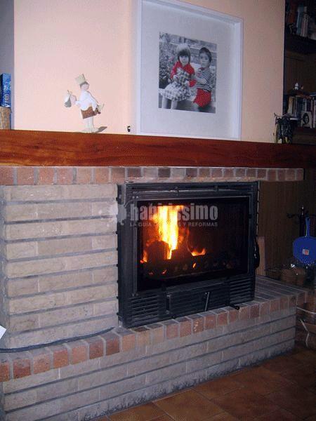 Chimenea Insertable Aplicada en Antigua Chimenea de Hogar Abierto