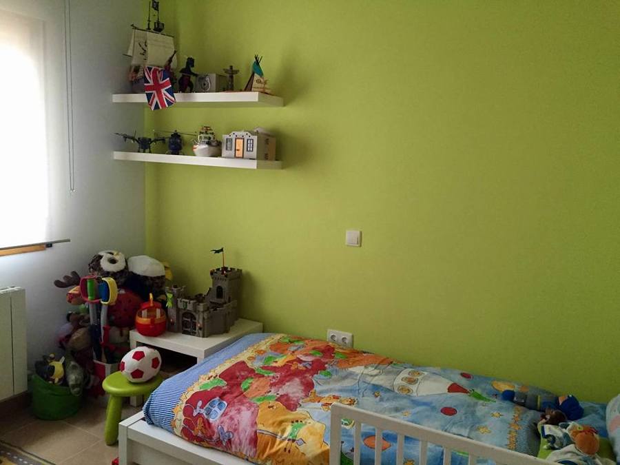 Acabado Liso verde y blanco