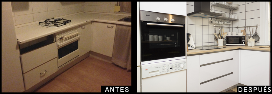Antes y después en cocina