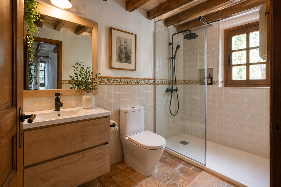 Baño con pequeños cambios