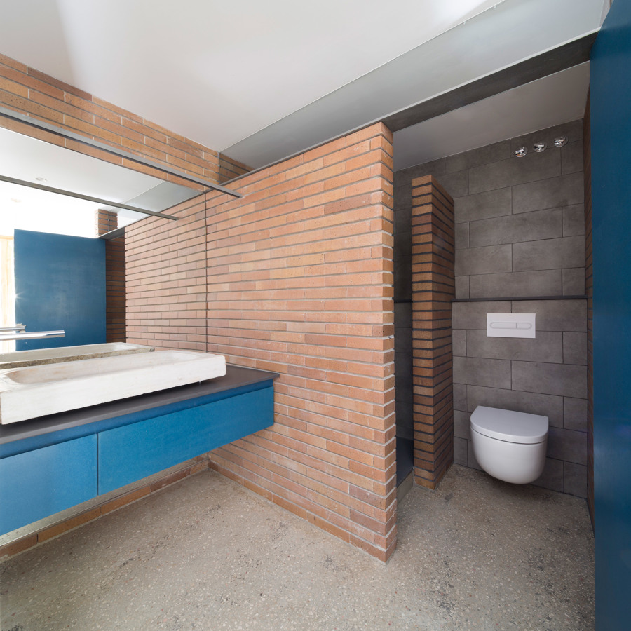 baño estilo vestuario