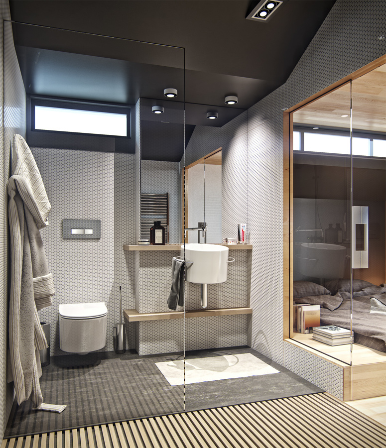 Favorito de la Semana: un Baño Estiloso de 5m² y Abierto Al Dormitorio