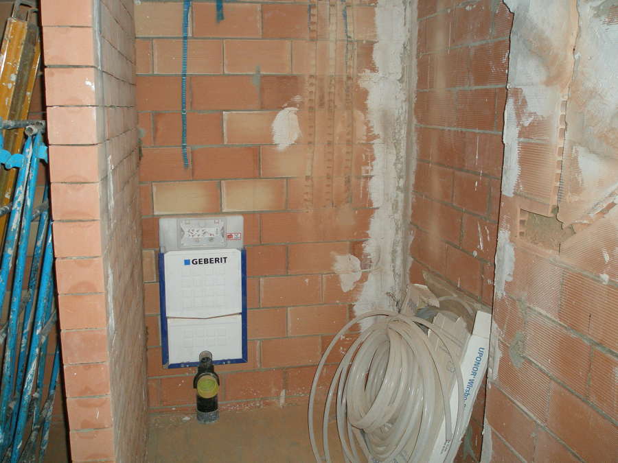 baño principal del dormitorio en la terraza 