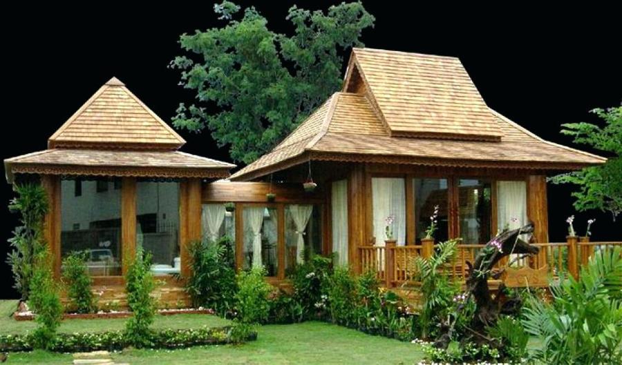Bungalow de madera tropical de alta densidad