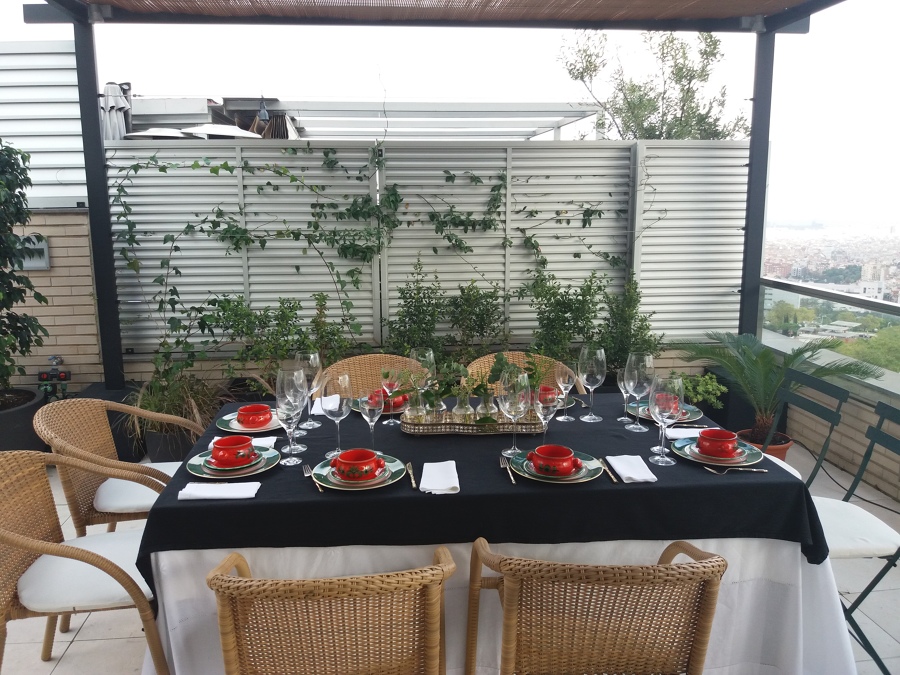 Cena en terraza