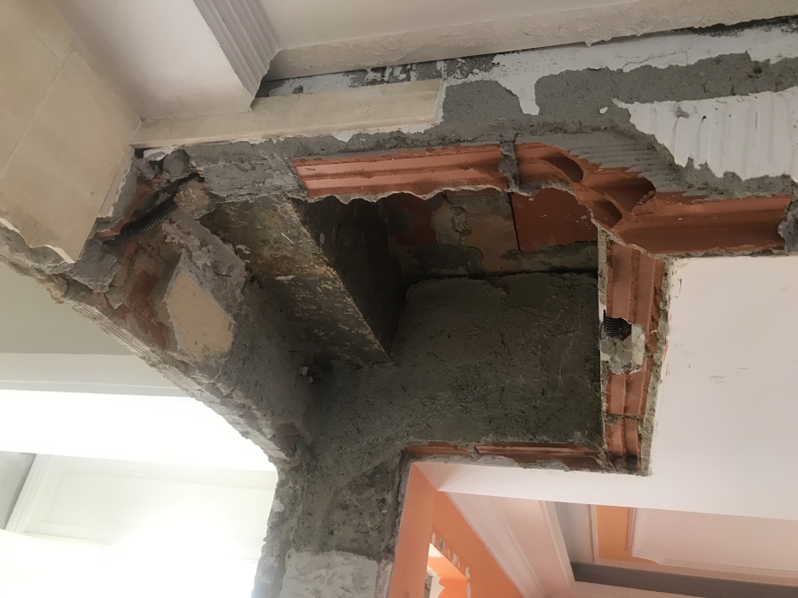 Cerámica con pladur y encofrado de perímetro