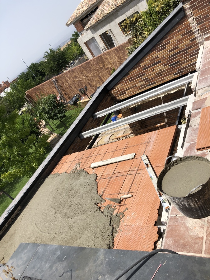 Cerrando el hueco de la terraza