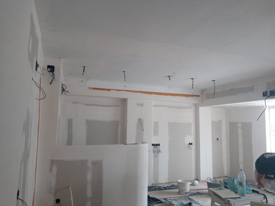 cocina con barra curva