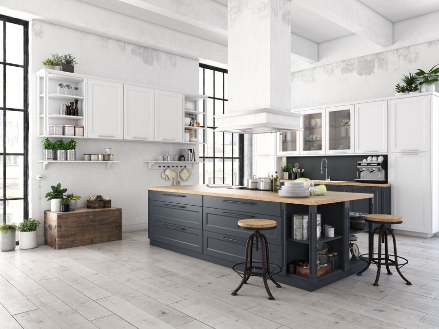 Cocina de estilo industrial