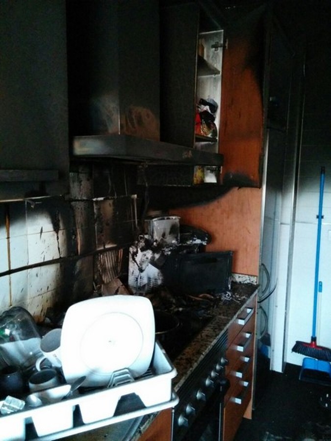 Cocina Incendiada
