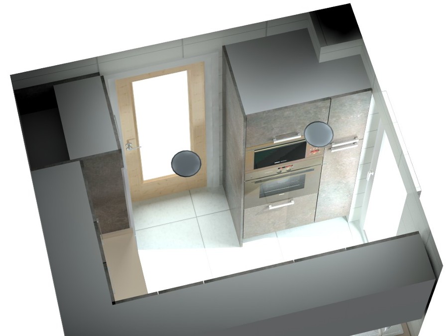 Cocina vista aérea