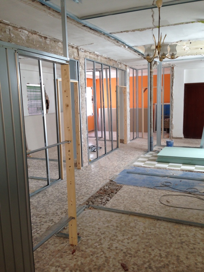 Colocación de estructura pladur