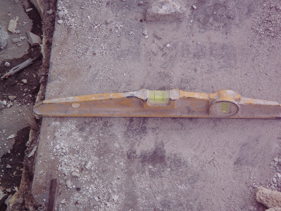Comprobación de pendiente de terraza
