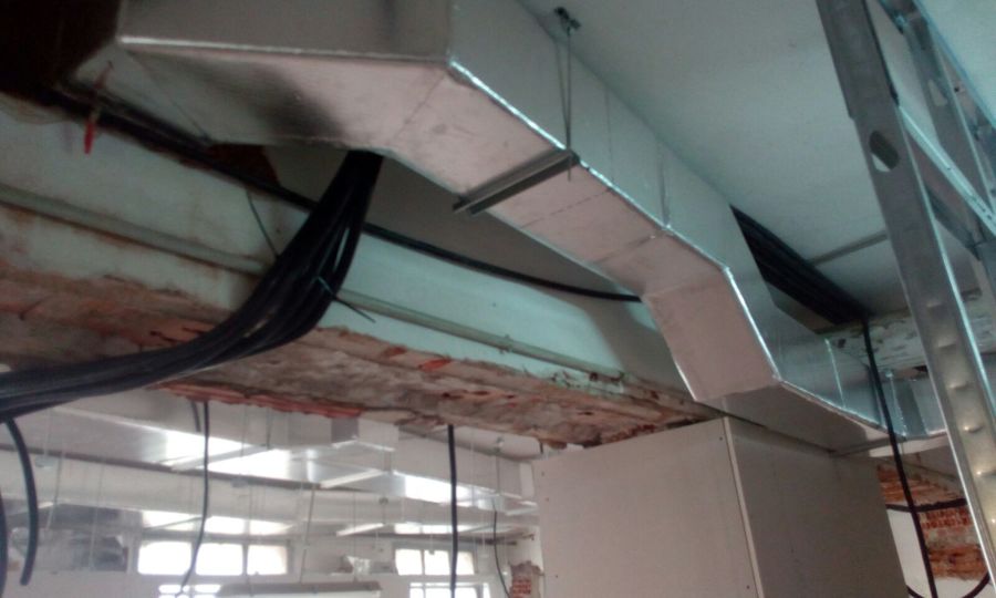 conducto de fibra para la climatizacion
