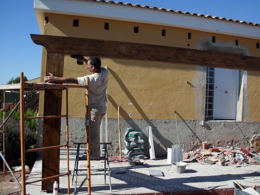 Construccion de porche de madera