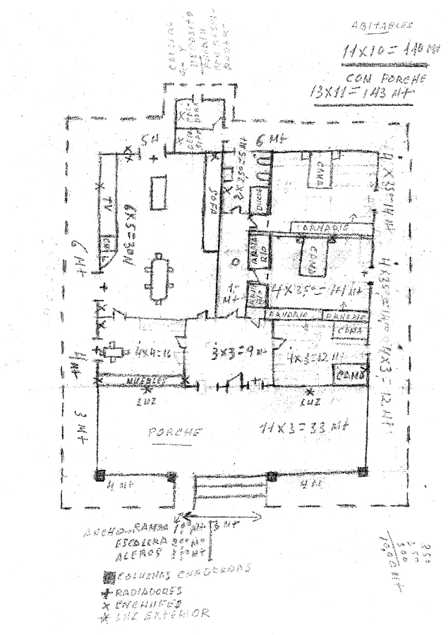 Croquis inicial realizado por le cliente (planta Baja)