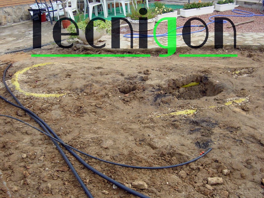 Foto: Detalle Cimentación de Terraza y Canalizaciones de Electricidad