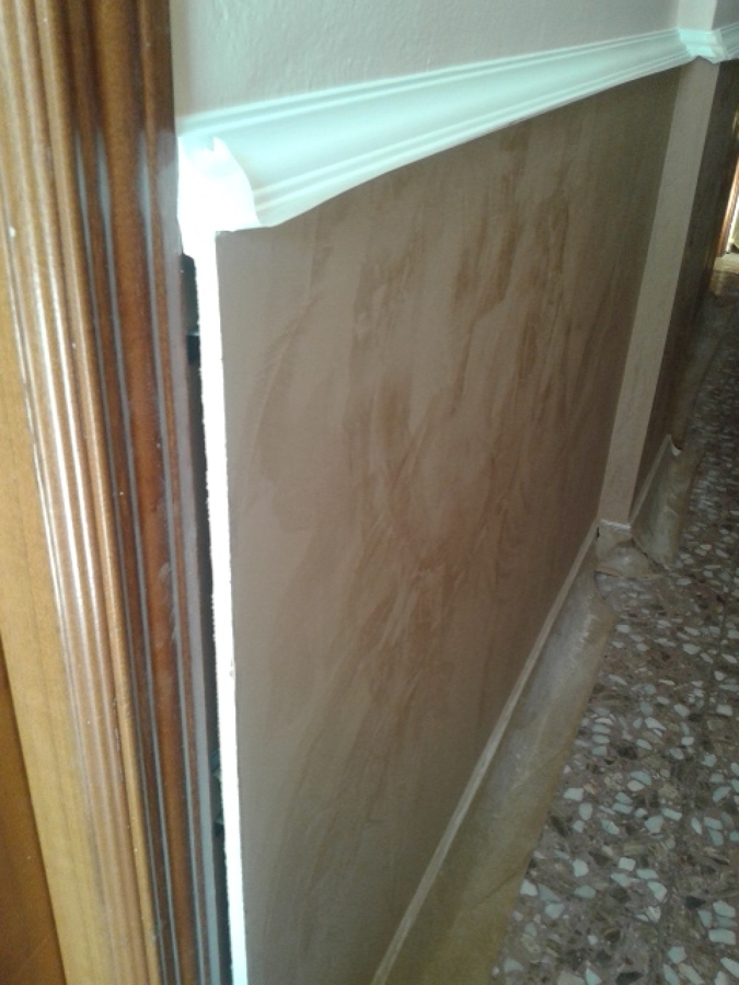 detalle montaje de placa de yeso para solución humedades