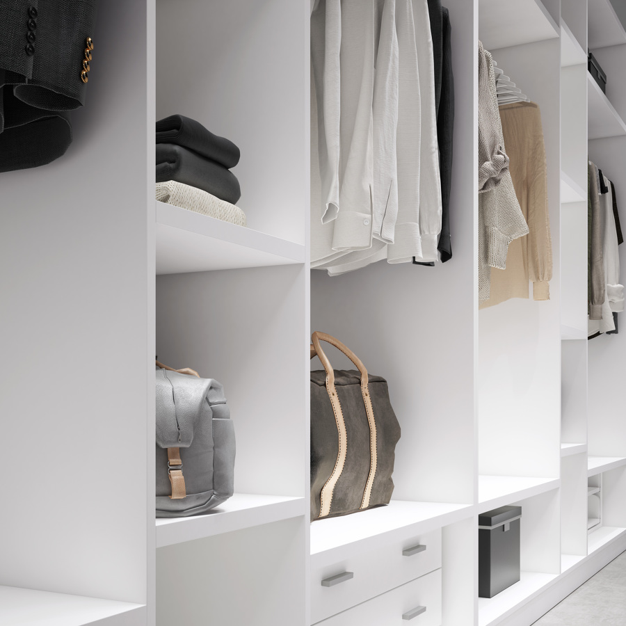 DETALLE VESTIDOR BLANCO LISO