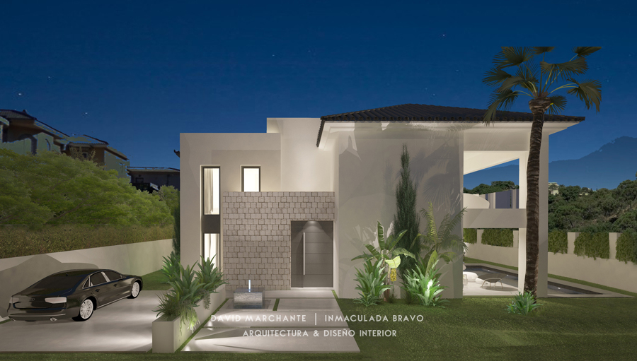 Dmg-Arquitectura - David Marchante - Inmaculada Bravo - Villa Alhaurín - Cam 02 noche
