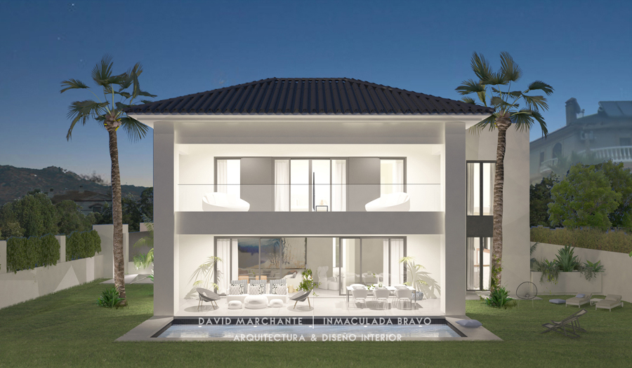 Dmg-Arquitectura - David Marchante - Inmaculada Bravo - Villa Alhaurín - Cam 06 noche